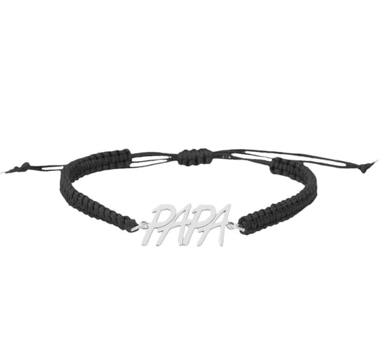 Pulsera Papá en plata de ley -Regalo para padres -Entrega en 24/48 horas