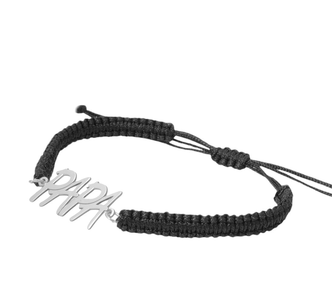 Pulsera Papá en plata de ley -Regalo para padres -Entrega en 24/48 horas